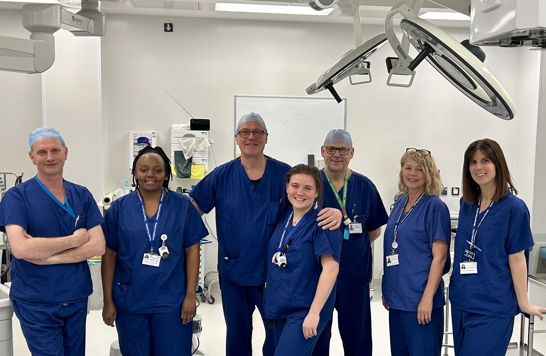 WGH Operating Theatres Carl Smith CSW Graeme Moore CSW Les English CSW Megan Heap Recovery Nurse and Hellen Nyamai Theatres Nurse IK UHMBT 2025 9.jpg