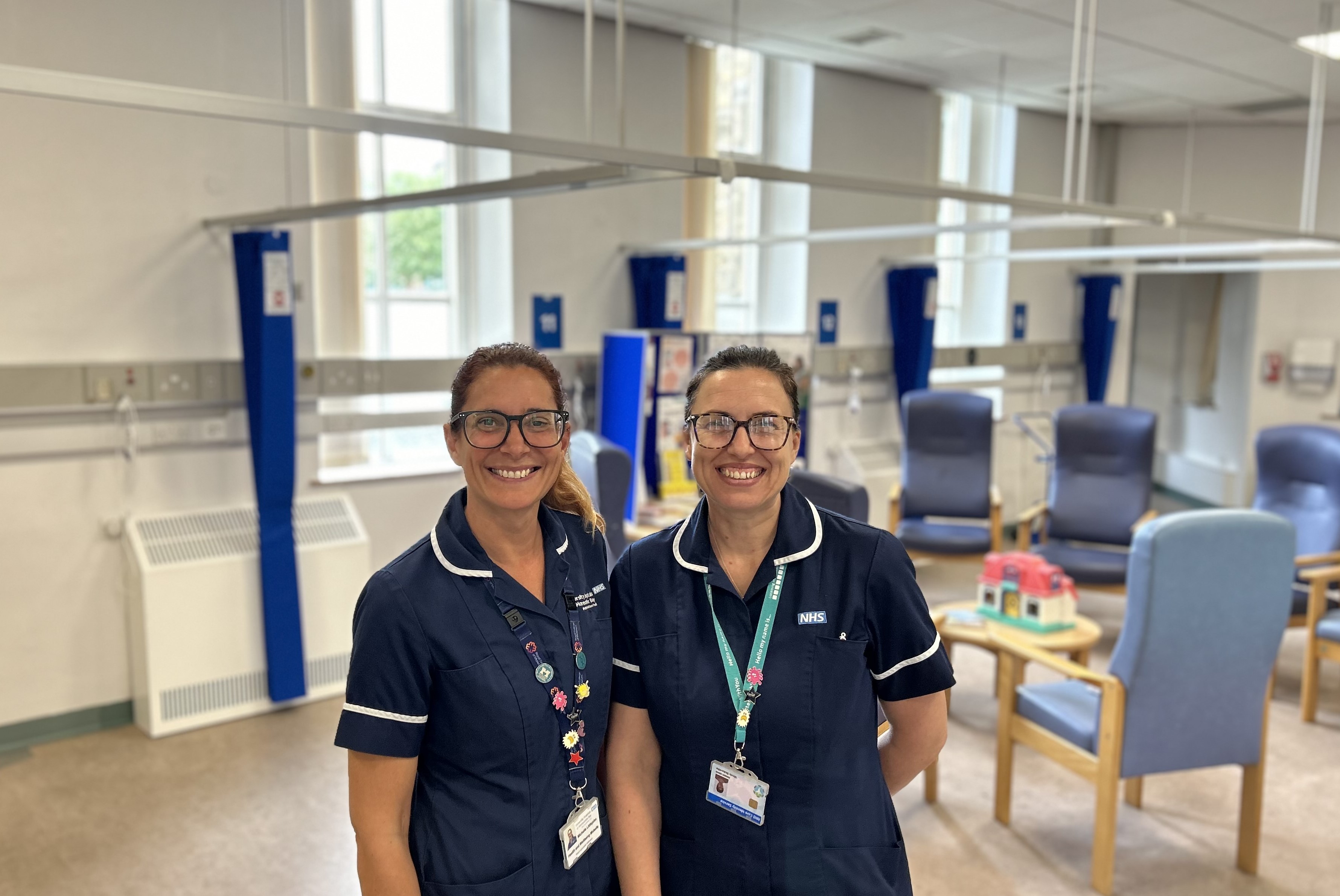 Michelle Littlejohn and Nicola Bottomley in the vaccination area at the RLI UHMBT 2024 1.jpg