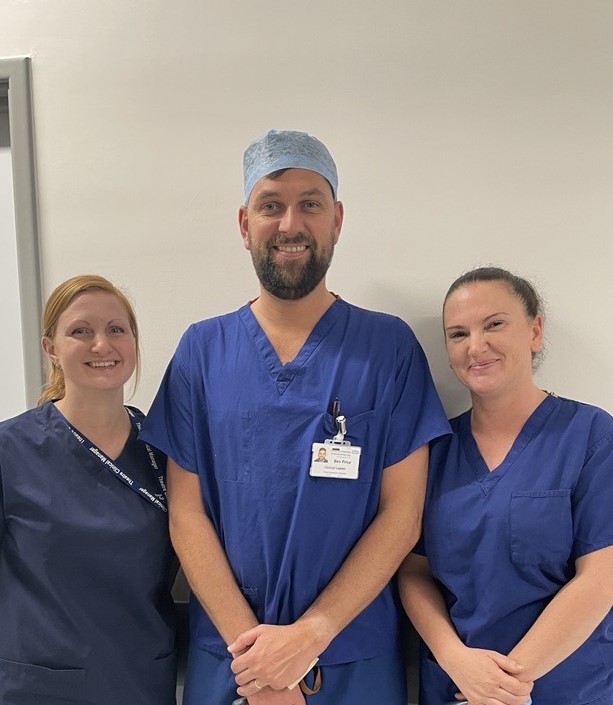 Carly Simpson theatre manager RLI Ben Price Clinical Leader Elective Orthopaedics ODP and Clare Emmerson ODP .jpg